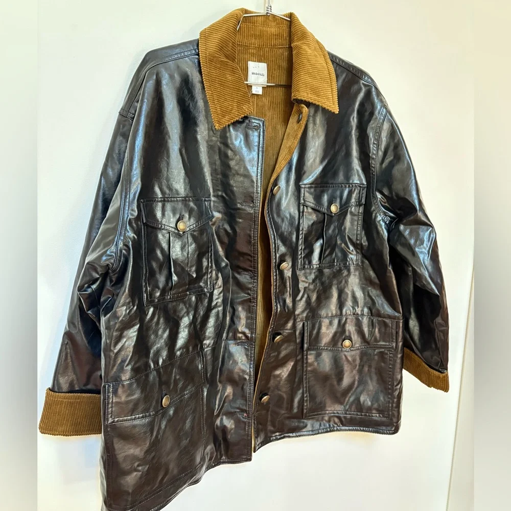 NWOT Maeve Patent Chore Jacket Size Small - Picture 8 of 15